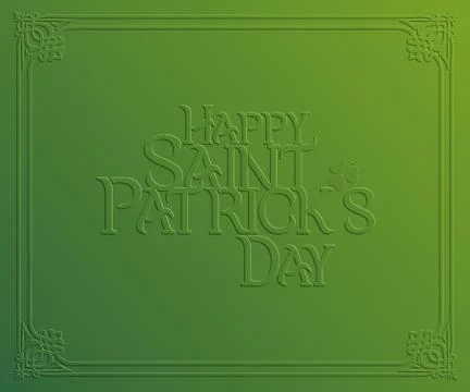 St. Patrick Day holiday card Stock Illustration