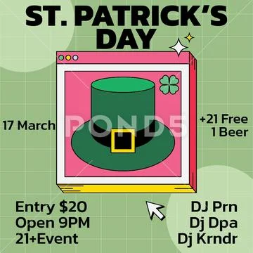 St. Patrick Day Instagram Post PSD Template