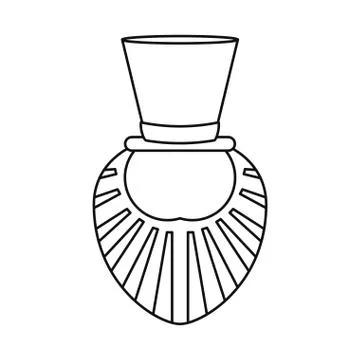 St patrick day leprechaun beard outline Stock Illustration