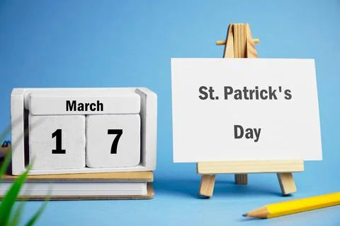 St. Patrick Day of Spring month calendar march Stock Photos