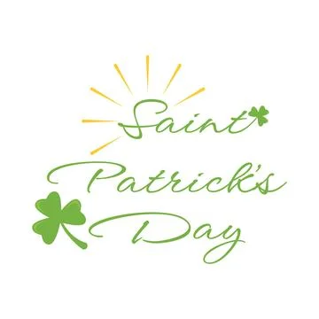 St patrick day text letter 스톡 일러스트