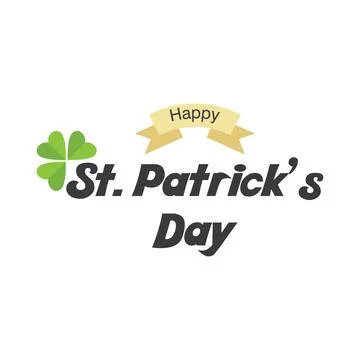 St patrick day text letter 스톡 일러스트