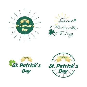 St patrick day text letter Stock-Illustration