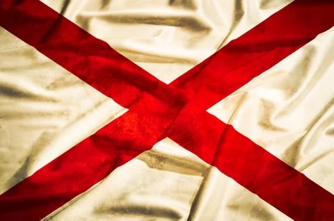 St patrick flag on a silk drape waving Stock Photos