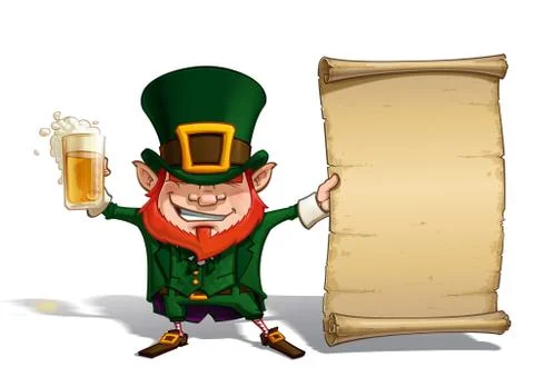 St Patrick - Holding a Papyrus Stock Illustration