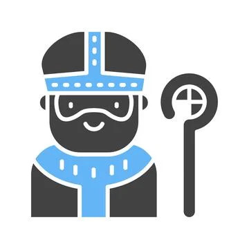 St Patrick Icon Image. Illustrazione stock