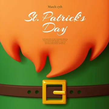 St Patrick party flyer invitation with leprechaun Illustrazione stock