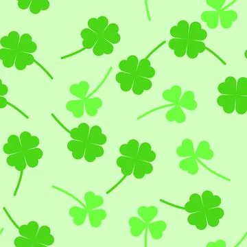 St Patrick pattern with shamrocks. Stock Illustration