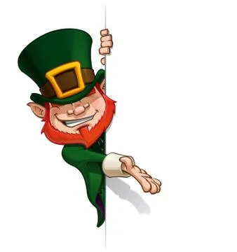 St. patrick presenting a banner Stock Illustration