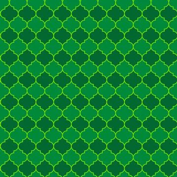 St. Patrick s day arabesque seamless pattern. Green tile background. Saint Pa Stock Illustration