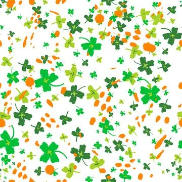 St Patrick s Day background. Seamless shamrock pattern. Ireland symbol pattern Stock Illustration