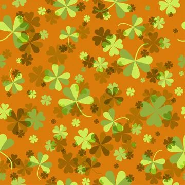 St Patrick s Day background. Seamless shamrock pattern. Ireland symbol pattern Stock Illustration
