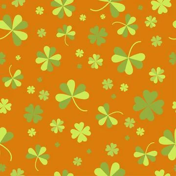 St Patrick s Day background. Seamless shamrock pattern. Ireland symbol pattern Stock Illustration