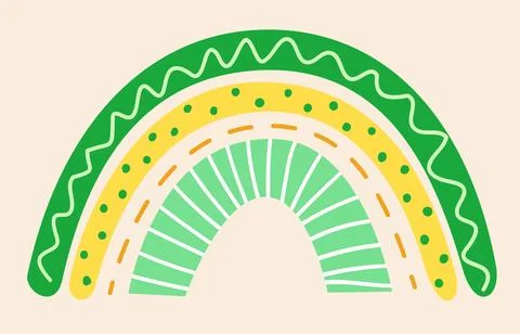 St. Patrick s day bright rainbow. Vector illustration in a flat style for web Stock Illustration