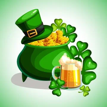 St. Patrick s Day cartoon poster. Vector illustration Stock Illustration