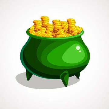 St Patrick s day cauldron. Vector illustration Stock Illustration