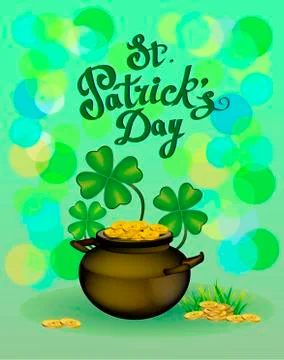 St. Patrick s Day greeting. Vector illustration. Stock Illustration