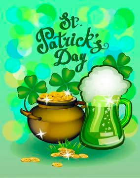 St. Patrick s Day greeting. Vector illustration. Stock Illustration