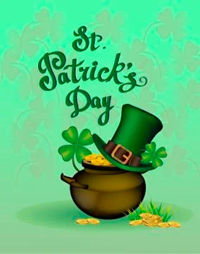 St. Patrick s Day greeting. Vector illustration. Stock Illustration