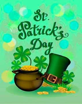 St. Patrick s Day greeting. Vector illustration. Stock Illustration