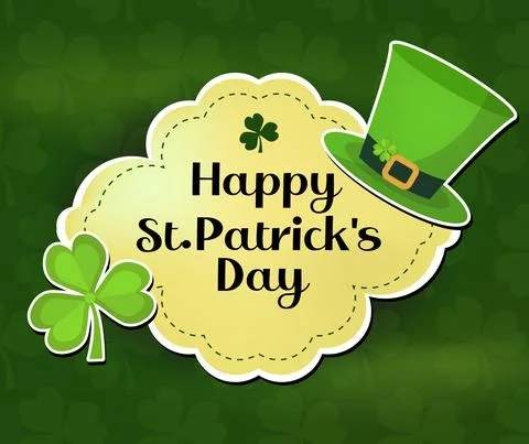 St. Patrick s Day greeting card, invitation, poster, flyer. Template for your Stock Illustration