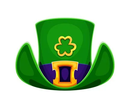 St Patrick s day leprechaun green bowler and hat Stock Illustration