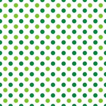 St. Patrick s day polka dot seamless pattern. Green white background. Saint P Stock Illustration