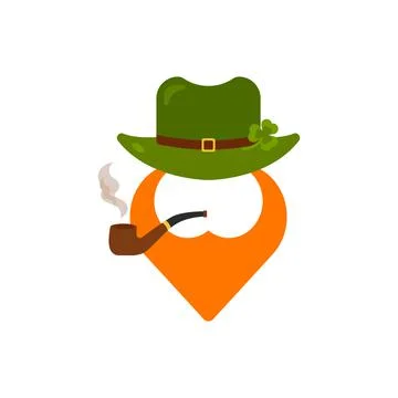 St. Patrick s Day poster. Leprechaun in a face mask. Vector illustration Stock Illustration