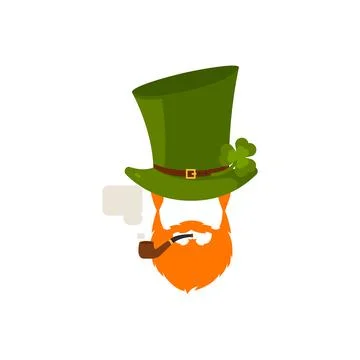 St. Patrick s Day poster. Leprechaun in a face mask. Vector illustration Stock Illustration
