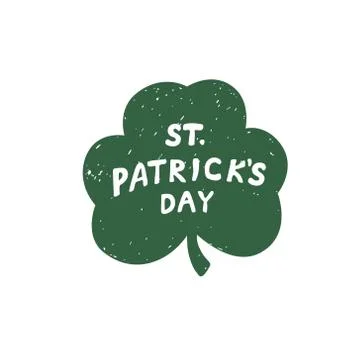St. Patrick s Day. Retro Style Emblems leaf clover. Typography. Vector Stock Illustration