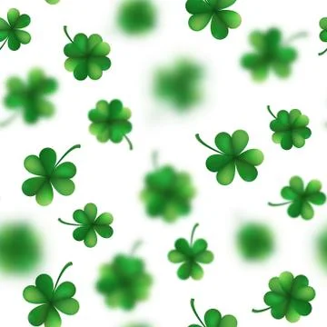 St. Patrick s Day shamrocks seamless pattern. EPS 10 vector Stock Illustration