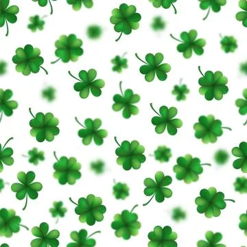 St. Patrick s Day shamrocks seamless pattern. EPS 10 vector Stock Illustration