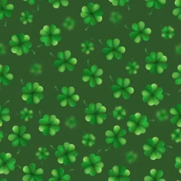St. Patrick s Day shamrocks seamless pattern. EPS 10 vector Stock Illustration