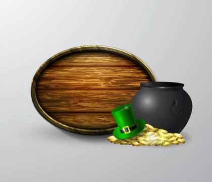 St. Patrick s Day symbol board Stock Illustration