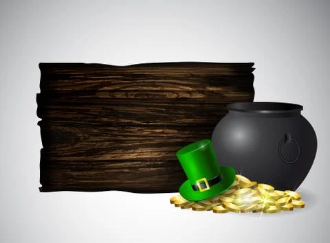 St. Patrick s Day symbol board Stock Illustration