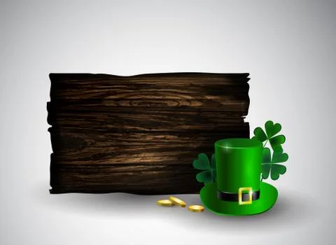 St. Patrick s Day symbol board Illustrazione stock