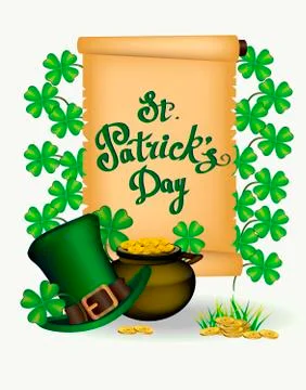 St. Patrick s Day - vector greeting card Stock Illustration