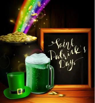 St. Patrick s Day vector greeting card Stock Illustration