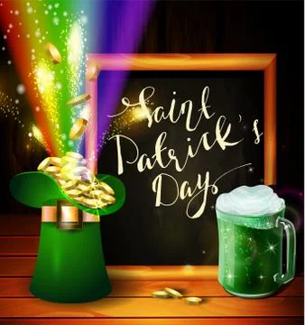 St. Patrick s Day vector greeting card Stock Illustration