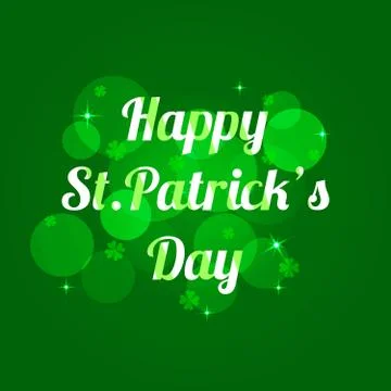 St. Patrick s Day a vector an illustration with the text on a green backgroun Stock Illustration