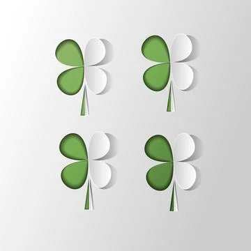 St Patrick s Day Vector background with Clover. Lucky spring symbol. Trendy p Stock Illustration