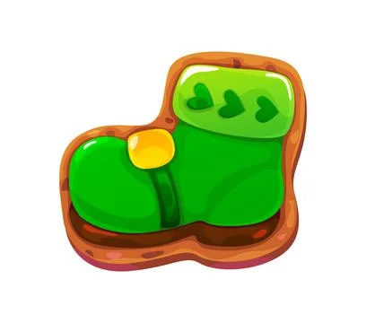St Patrick sweet holiday cookie leprechaun boot Stock Illustration