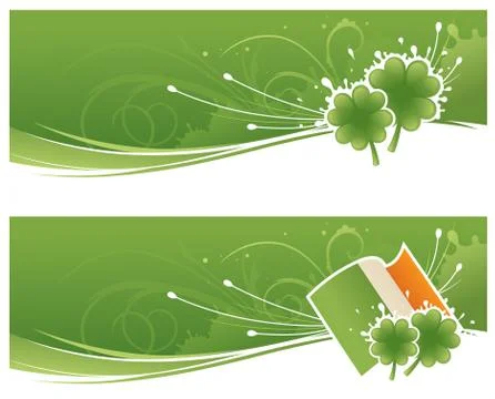 St. patrick's banners Stock Illustration