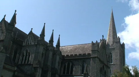 St. Patrick's Cathedral, Dublin Stock Footage
