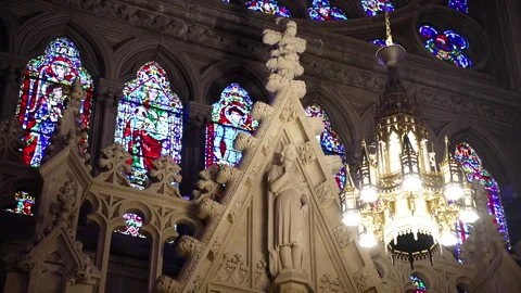 St. Patrick's Cathedral Midtown Manhattan New York inside view Stock Footage 244033161