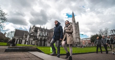 St Patrick's Cathedral Timelapse, Dublin, Ireland Stock Footage 123615459