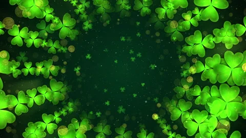 St Patricks Clover Leaf Background Stock Footage 314096466