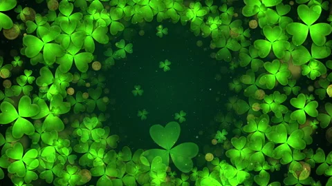 St Patricks Clover Leaf Background Stock Footage 314096475