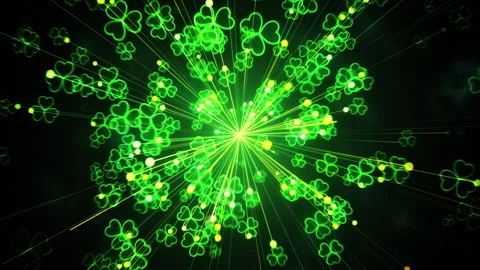 St Patricks Clover Leaf Background Stock Footage 314096479