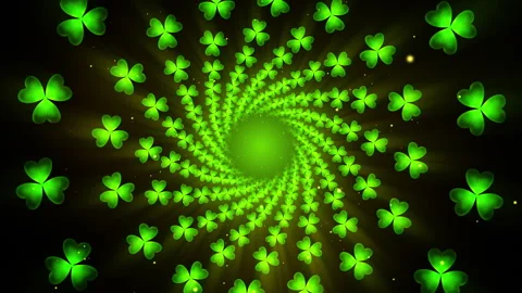 St Patricks Clover Leaf Background Stock Footage 314096481